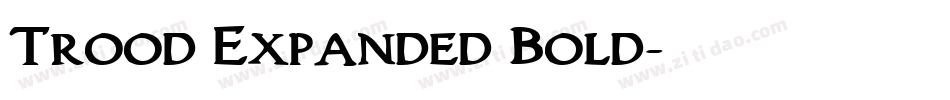 Trood Expanded Bold字体转换